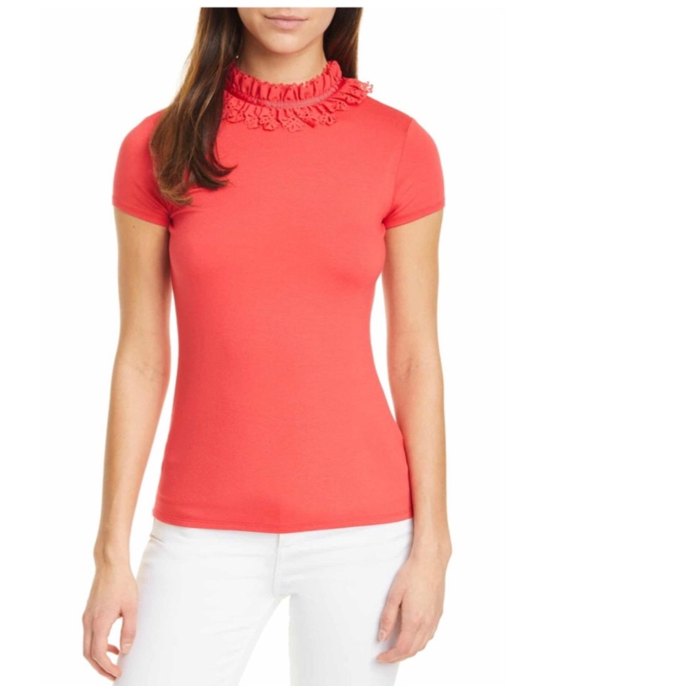 Ted Baker London Frill neck detail T-Shirt NWT